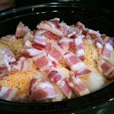 So easy-- scalloped potatoes in the slow cooker.