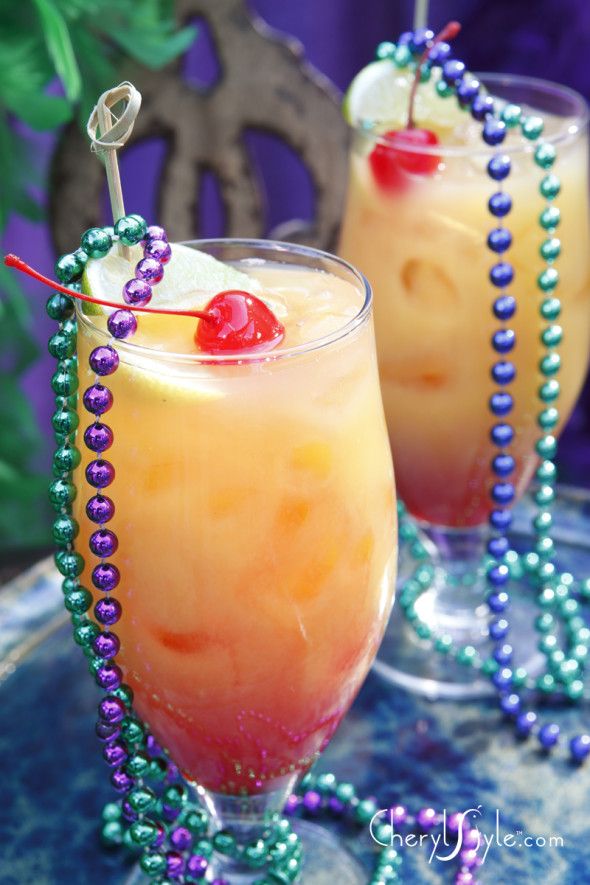 Employ your Mardi Gras beads to garnish your cocktail!